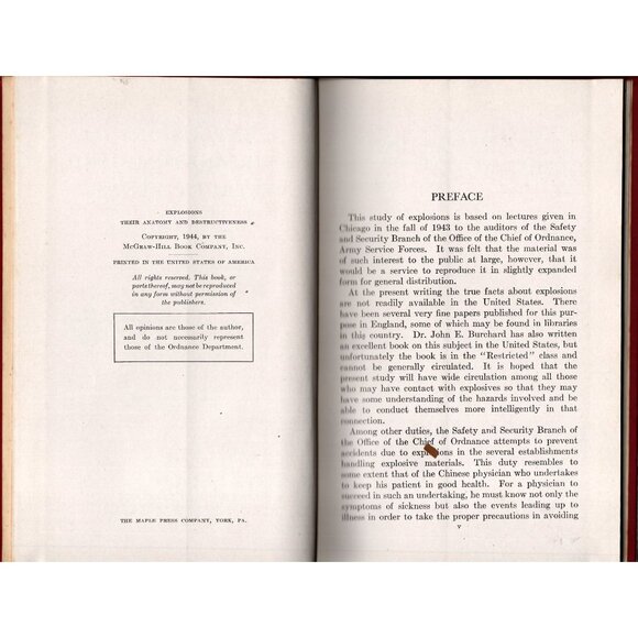 Explosions Their Anatomy And Destructiveness  Clark Shove Robinson 1944 Hardback - Picture 4 of 4